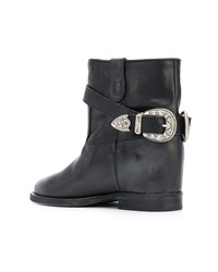 Bottines en cuir noires Via Roma 15