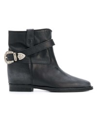 Bottines en cuir noires Via Roma 15