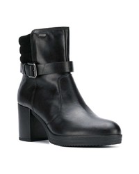 Bottines en cuir noires Geox