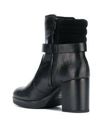 Bottines en cuir noires Geox