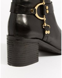 Bottines en cuir noires Ravel