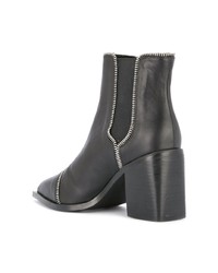 Bottines en cuir noires Senso