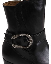 Bottines en cuir noires Gucci