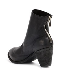 Bottines en cuir noires Guidi