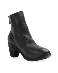 Bottines en cuir noires Guidi