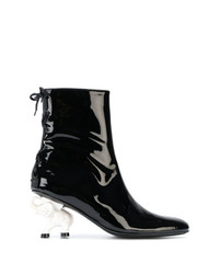 Bottines en cuir noires Dorateymur