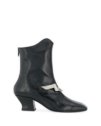 Bottines en cuir noires Dorateymur