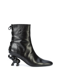 Bottines en cuir noires Dorateymur