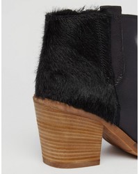 Bottines en cuir noires Dune