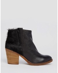 Bottines en cuir noires Dune