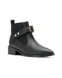 Bottines en cuir noires Kat Maconie