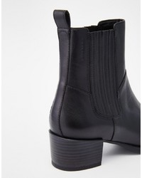 Bottines en cuir noires Vagabond