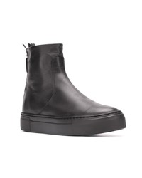 Bottines en cuir noires AGL