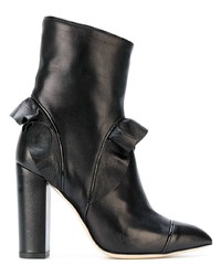 Bottines en cuir noires Racine Carree