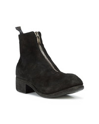 Bottines en cuir noires Guidi