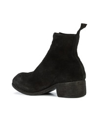 Bottines en cuir noires Guidi