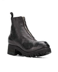 Bottines en cuir noires Guidi