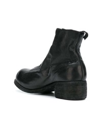 Bottines en cuir noires Guidi