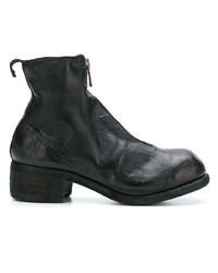 Bottines en cuir noires Guidi