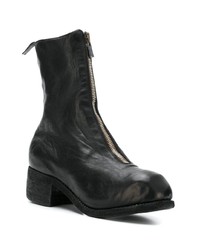 Bottines en cuir noires Guidi