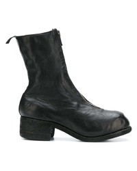 Bottines en cuir noires Guidi