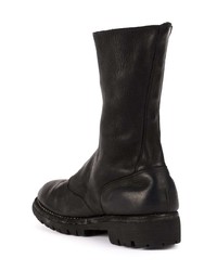 Bottines en cuir noires Guidi