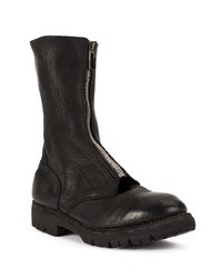 Bottines en cuir noires Guidi