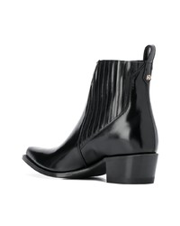 Bottines en cuir noires Valentino