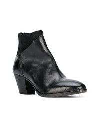 Bottines en cuir noires Strategia