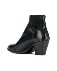 Bottines en cuir noires Strategia