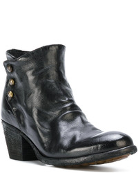 Bottines en cuir noires Officine Creative