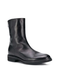 Bottines en cuir noires Pantanetti