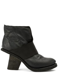 Bottines en cuir noires Guidi