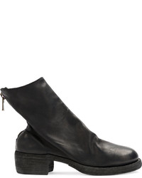 Bottines en cuir noires Guidi