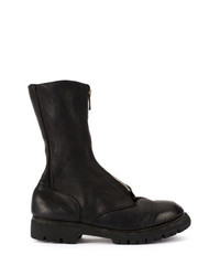 Bottines en cuir noires Guidi