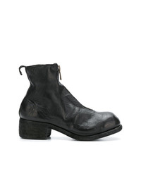 Bottines en cuir noires Guidi