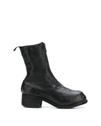 Bottines en cuir noires Guidi