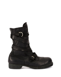 Bottines en cuir noires Guidi