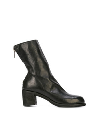 Bottines en cuir noires Guidi