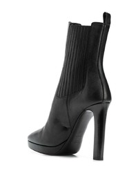 Bottines en cuir noires Saint Laurent