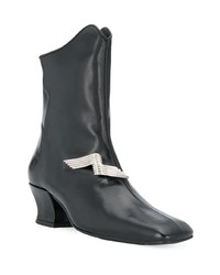 Bottines en cuir noires Dorateymur