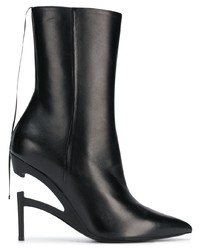 Bottines en cuir noires Unravel Project