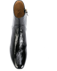 Bottines en cuir noires Francesco Russo