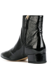 Bottines en cuir noires Francesco Russo