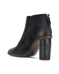 Bottines en cuir noires Del Carlo