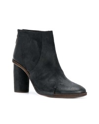 Bottines en cuir noires Del Carlo