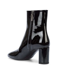 Bottines en cuir noires Saint Laurent