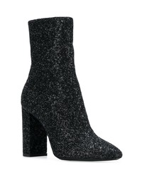 Bottines en cuir noires Saint Laurent