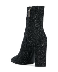 Bottines en cuir noires Saint Laurent