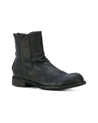 Bottines en cuir noires Officine Creative